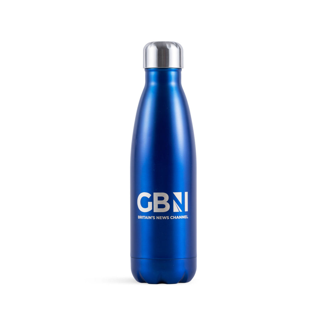 GB News Blue Drinks Bottle