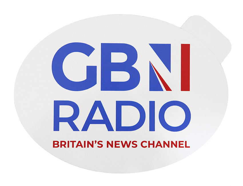 GB NEWS RADIO CAR BUMPER STICKER (PACK OF 3)