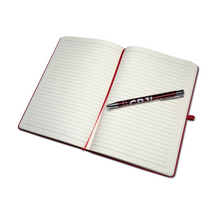 Load image into Gallery viewer, GB News Reporters&#39; A5 Notebook with Metal Ball-Point Pen (in Blue or Red)

